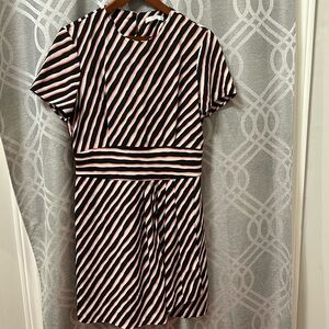 MNG (mango suit) Day Dress women’s Large - black white and pink